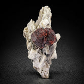 Red Spessartine Garnet on Muscovite